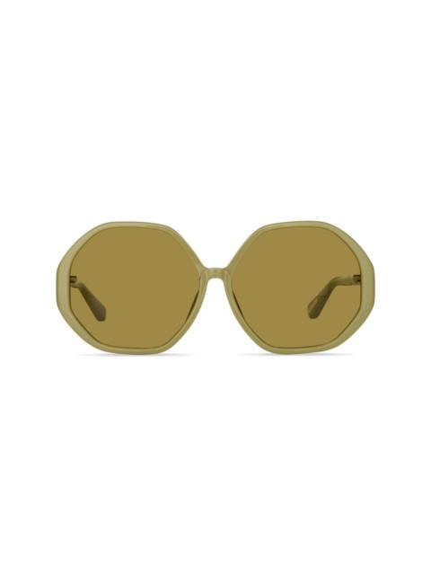 LINDA FARROW Paloma hexagon-frame sunglasses