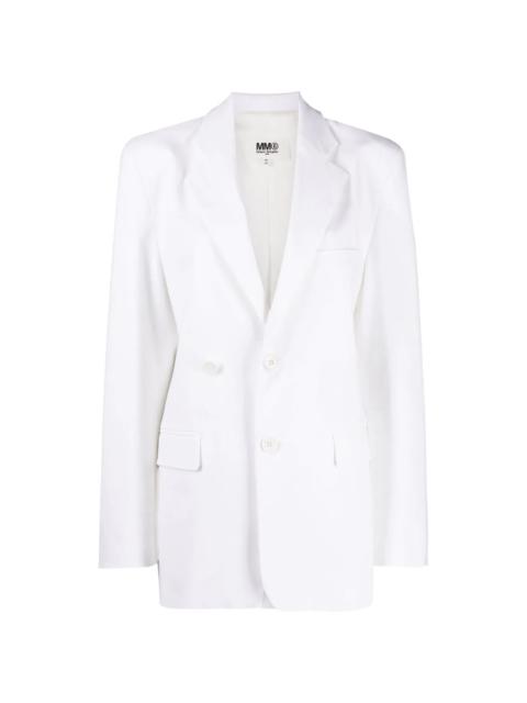 fitted-waist single-breasted blazer