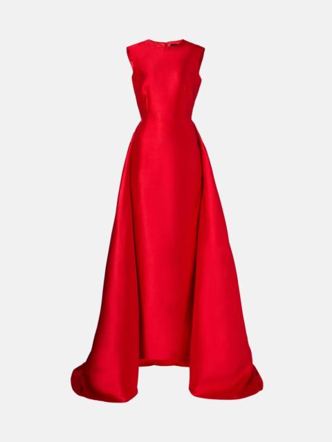 solace london severny pleated layered midi dress The Severny Midi Dress in Copper  Solace London