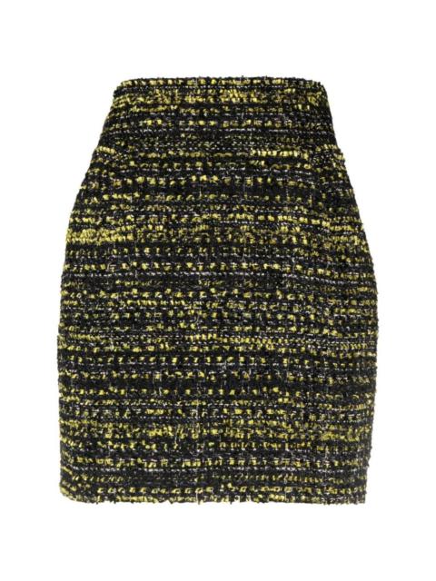 bouclé high-waisted skirt