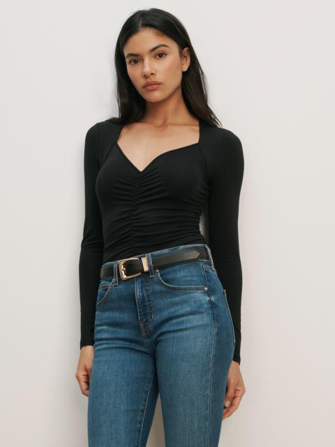 VERONICA BEARD SALEM RUCHED T-SHIRT