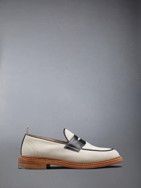 Thom Browne Cotton Canvas Penny Loafer