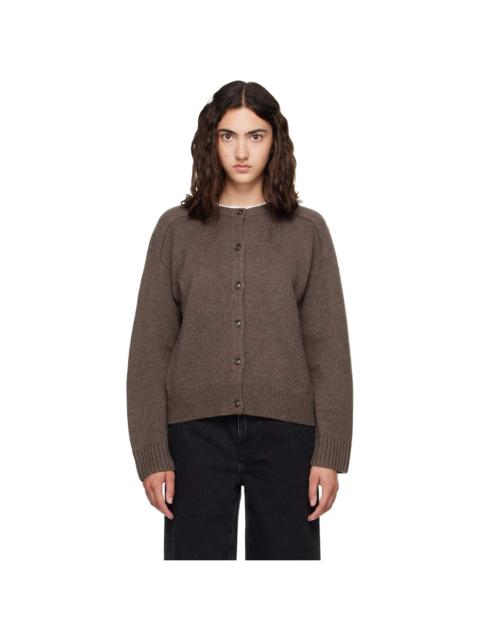 Loulou de Saison Brown AIDAR LDS Wool Cashmere Cardigan