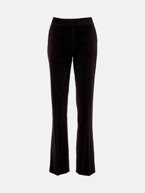 Ralph Lauren Cotton-blend velvet straight pants