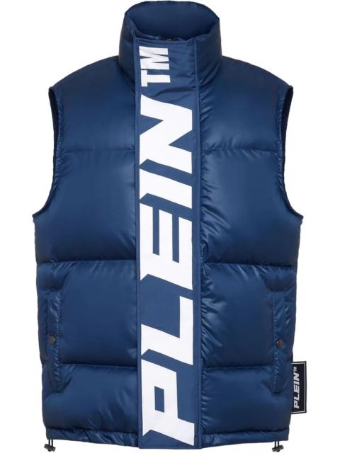 PHILIPP PLEIN padded high-neck logo gilet