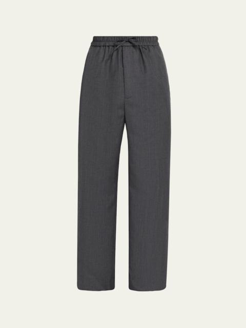 OFFICINE GÉNÉRALE Men's Nilson Soft Wool Elastic Drawstring Pants