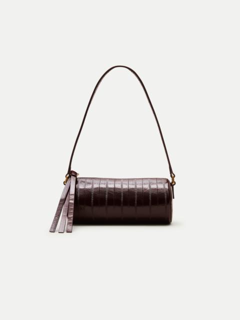 J.CREW Pencil bag in eel-embossed leather