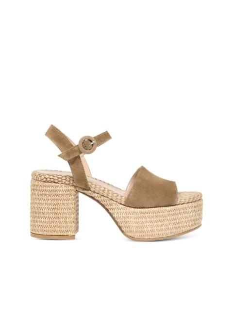 Gianvito Rossi 75mm Carol buckle-suede sandals