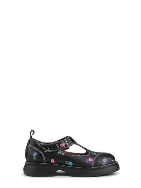 GANNI FLOWER EVERYDAY BUCKLE MARY JANE SHOES