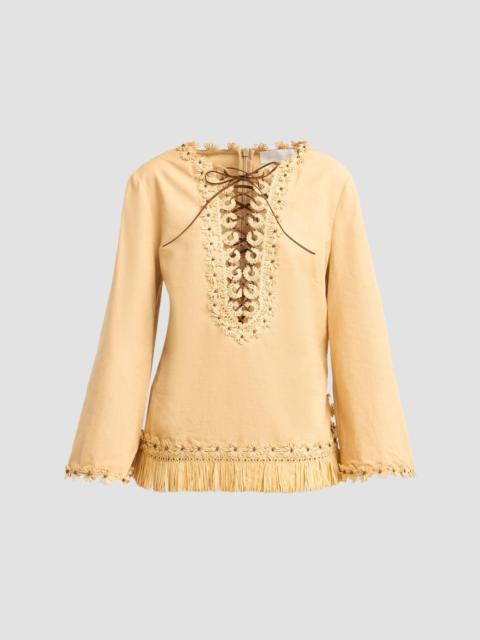 Zimmermann Women's Mahon Tunic Top - Oatmeal