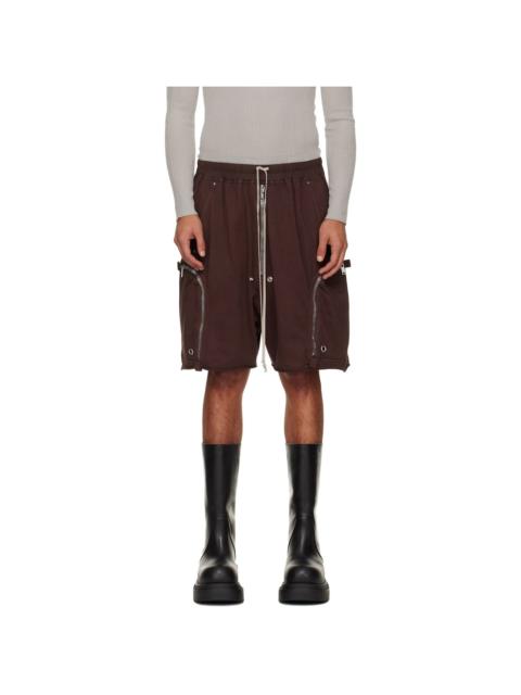 Rick Owens DRKSHDW Burgundy Concordians Bauhaus Shorts