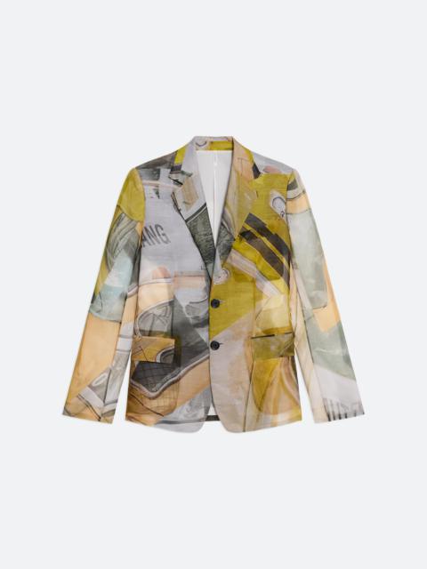 Helmut Lang PRINTED SILK CLASSIC BLAZER