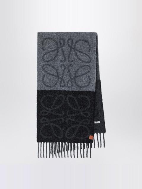 Loewe Loewe Anagram Dark Grey/Black Scarf