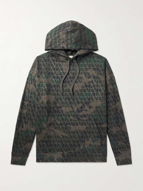 Camouflage-Print Cotton-Blend Jersey Hoodie