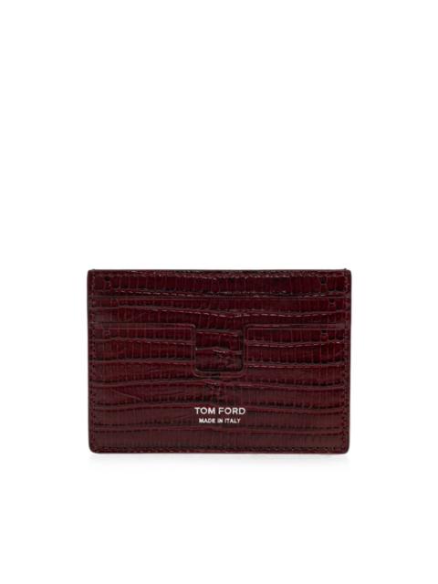 TOM FORD croc-effect leather card holder