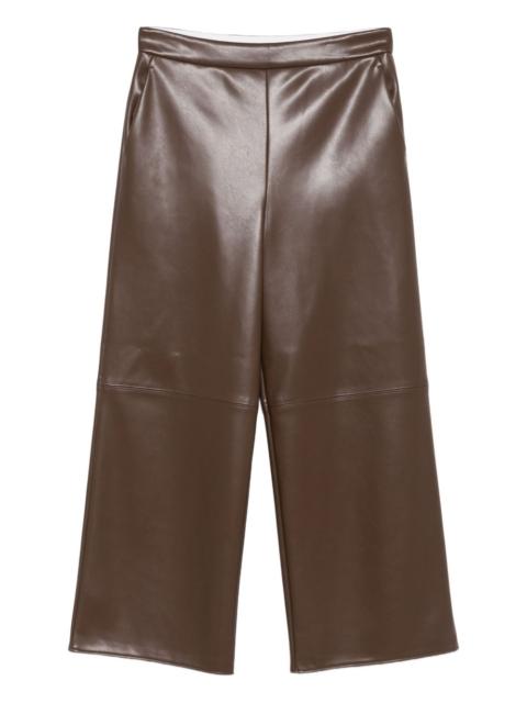 panelled topstitch trousers