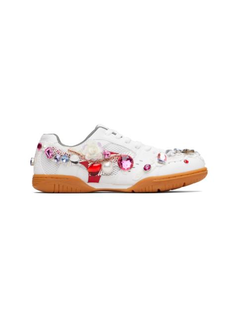 Comme des Garçons GIRL White Mizuno Edition Embellished School Sneakers