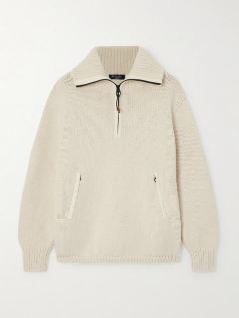 Loro Piana Alpe Di Mera Shell-trimmed Cashmere Sweater