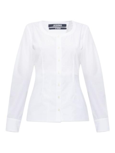 JACQUEMUS button-front long-sleeve blouse