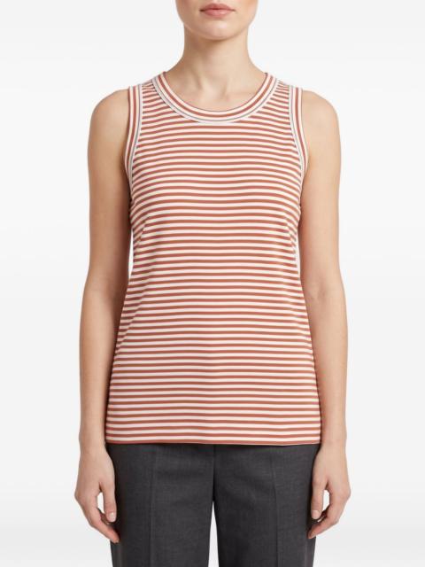 Brunello Cucinelli striped cotton tank top