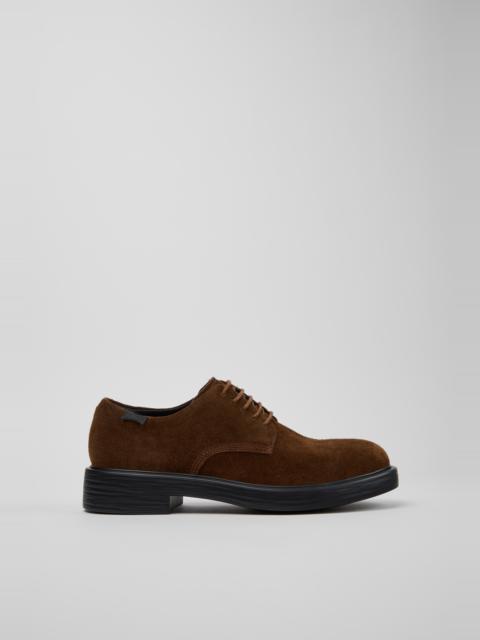 CAMPER Dean Brown Suede Shoes for Men.