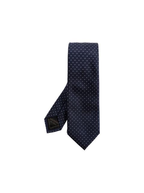 Brioni dotted silk tie