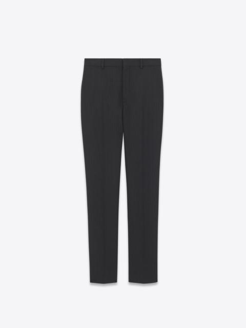 SAINT LAURENT high-waisted pants in striped wool