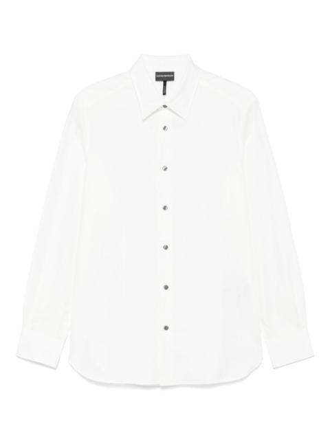 EMPORIO ARMANI jacquard-logo cotton shirt