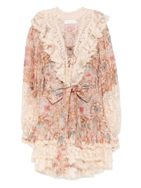 Zimmermann lace floral mini dress