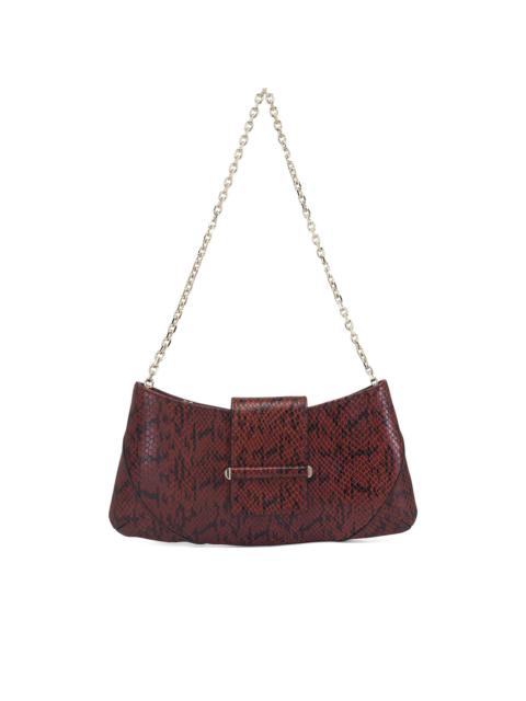 JIMMY CHOO snake-print leather shoulder bag