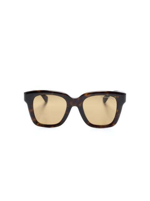 tortoiseshell-effect square-frame sunglasses