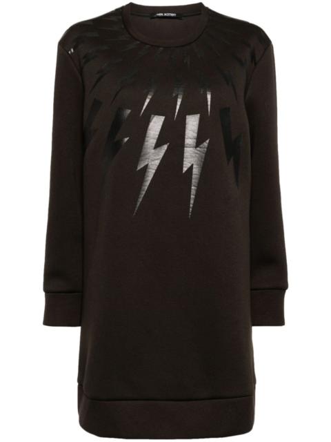 Neil Barrett Lightening Bold printed minidress