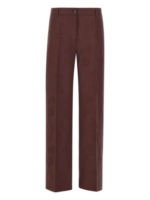 Etro pleated straight-leg trousers
