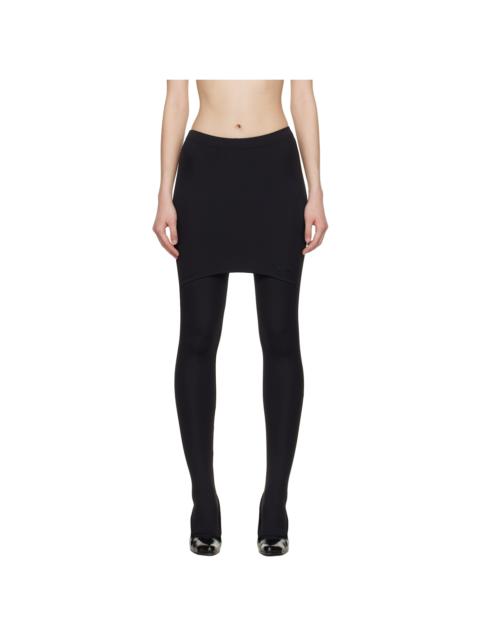 VETEMENTS Black Push-Up Front Skirt Tights