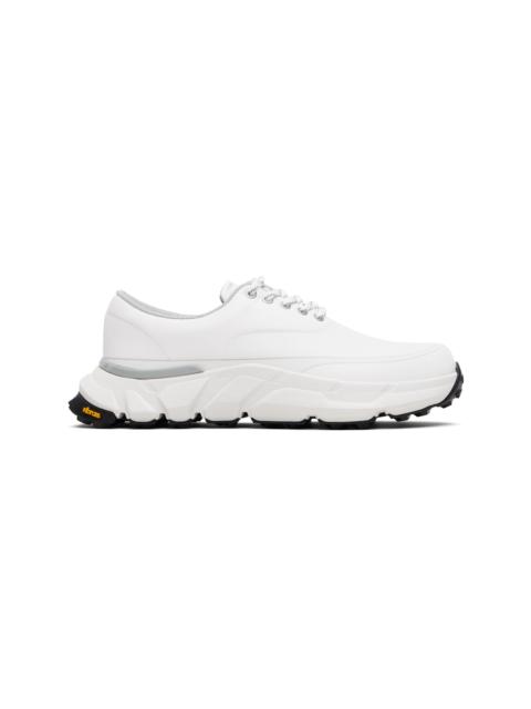 Comme des Garçons Homme White Synthetic Leather Low Top Sneakers