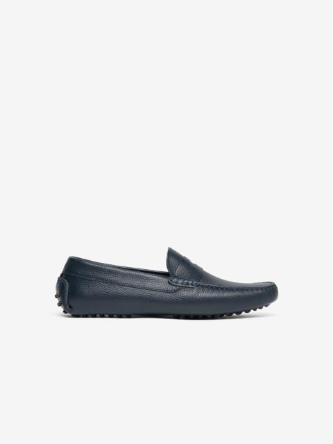 CORNELIANI Blue navy leather loafers