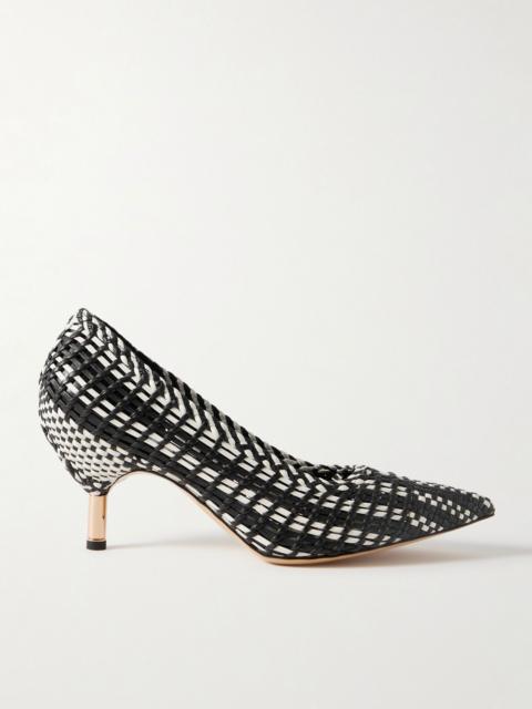 GABRIELA HEARST Andres two-tone woven leather pumps Black