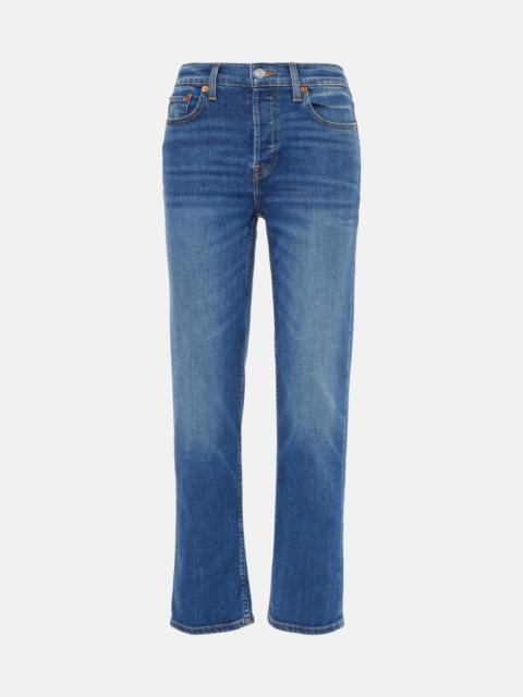 Stove Pipe mid-rise straight jeans