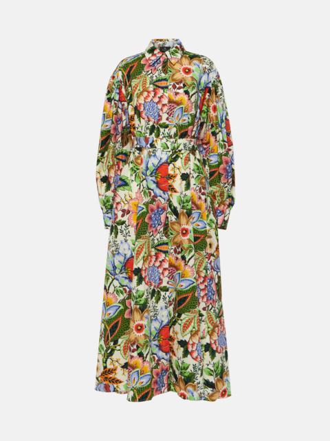 Etro Floral cotton midi shirt dress