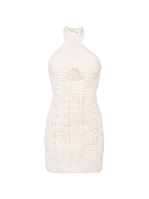 THE MANNEI crochet-knit dress