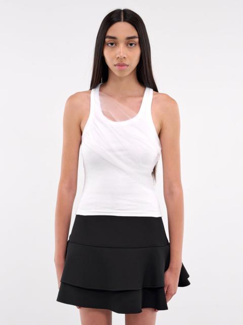 David Koma Front Tulle Gathered Tank