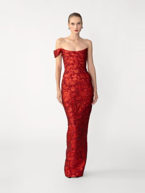 SAU LEE JACKSON JACQUARD GOWN