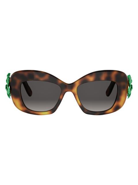 Dior Women's Dior Clover S3I 51MM Butterfly Sunglasses - Blonde Havana Gradient Smoke