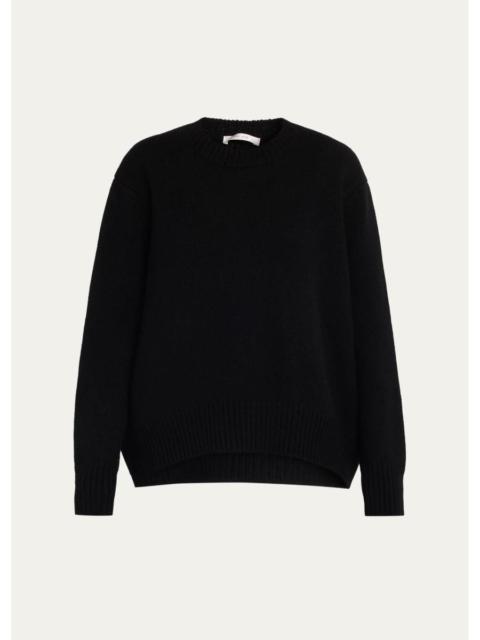 The Row Parth Cashmere Oversized Crewneck Sweater