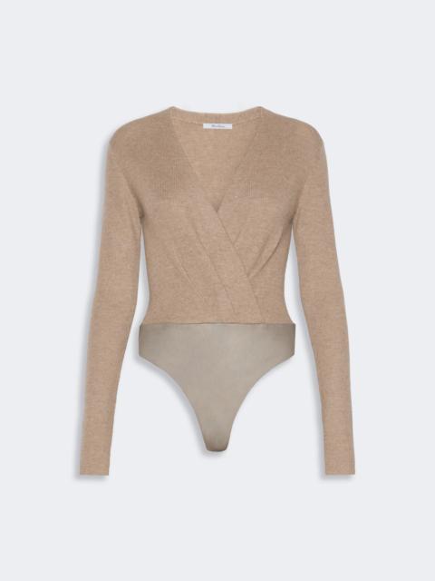 Max Mara GELATO Cashmere yarn sweater bodysuit - SAND