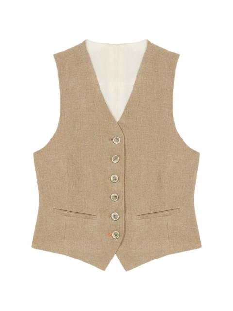 FORTELA Demi button welt-pocket waistcoat