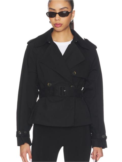 GOOD AMERICAN Cropped Trench Jacket