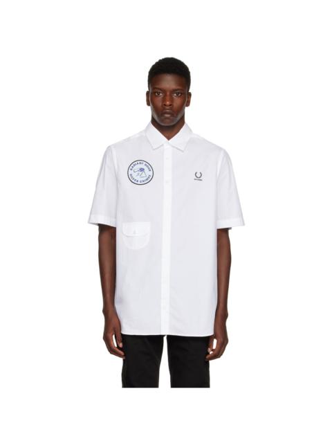 Raf Simons White Fred Perry Edition Patch Shirt