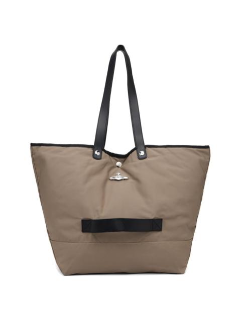 Vivienne Westwood Taupe Utility Small Shopper Tote
