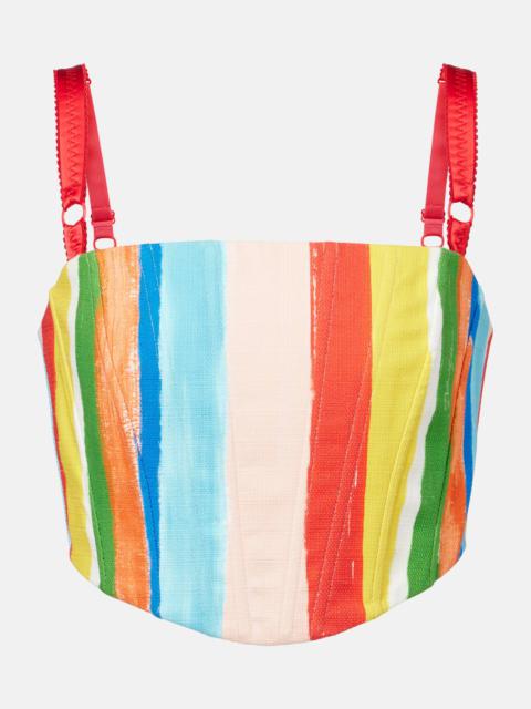 Dolce & Gabbana Striped cotton-blend tank top